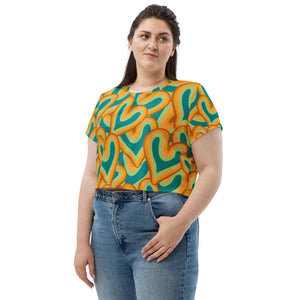 T-shirt Crop-Top imprimé all over