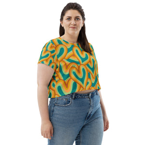 T-shirt Crop-Top imprimé all over